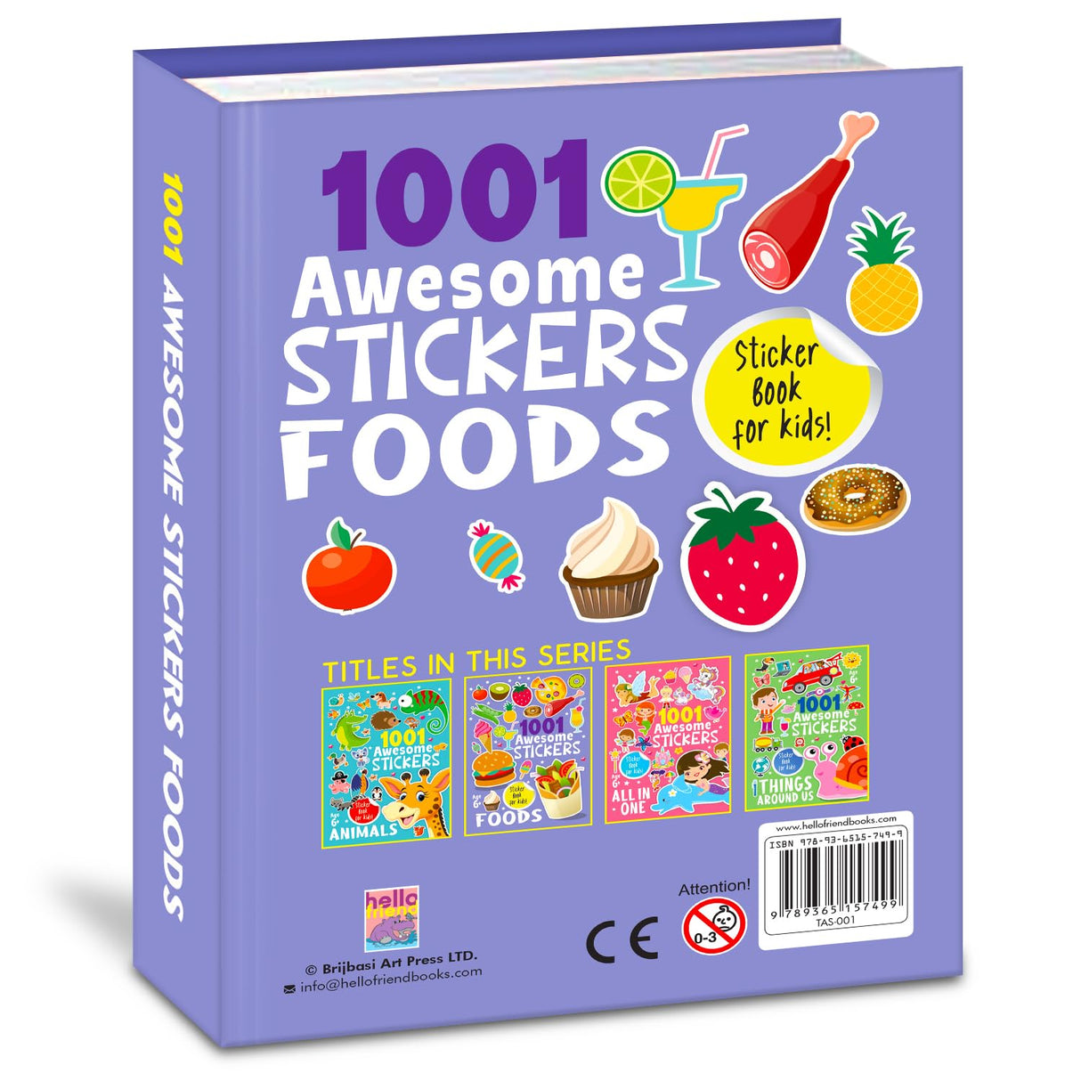 Hello Friend 1001 Awsome Stickers - Foods - Retail Maharaj