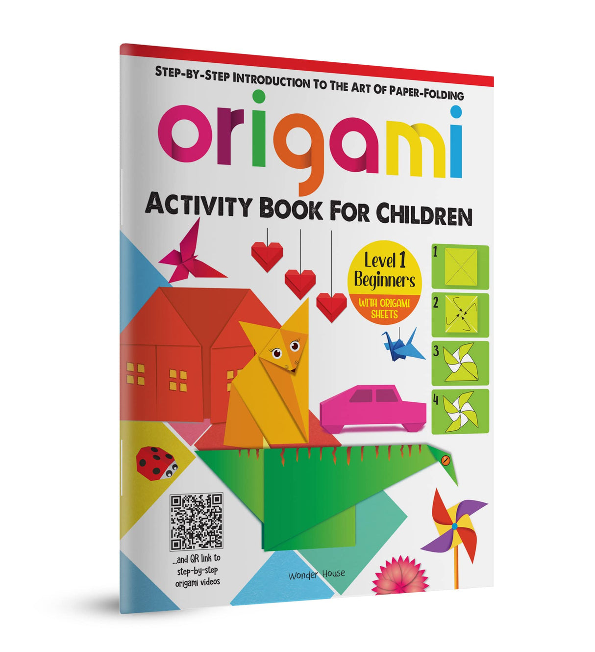 Origami – Step-by-Step Introduction to the Art of Paper Folding Level 1: For Beginners | Learn Basic Folds with Simple Instructions & Illustrations | Enhances Focus, Creativity & Fine Motor Skills | Ages 5–9 | 2.5 Hours of Hands-On Fun - Retail Maharaj