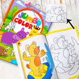 Hello Friend Books Safari Animals Colouring Book: Jumbo Copy Colouring - Practice Drawing, Painting and Colouring with Reference for Kids - Retail Maharaj