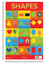 Shapes Chart - Early Learning Educational Chart For Kids: Perfect For Homeschooling, Kindergarten and Nursery Students (11.5 Inches X 17.5 Inches) - Retail Maharaj
