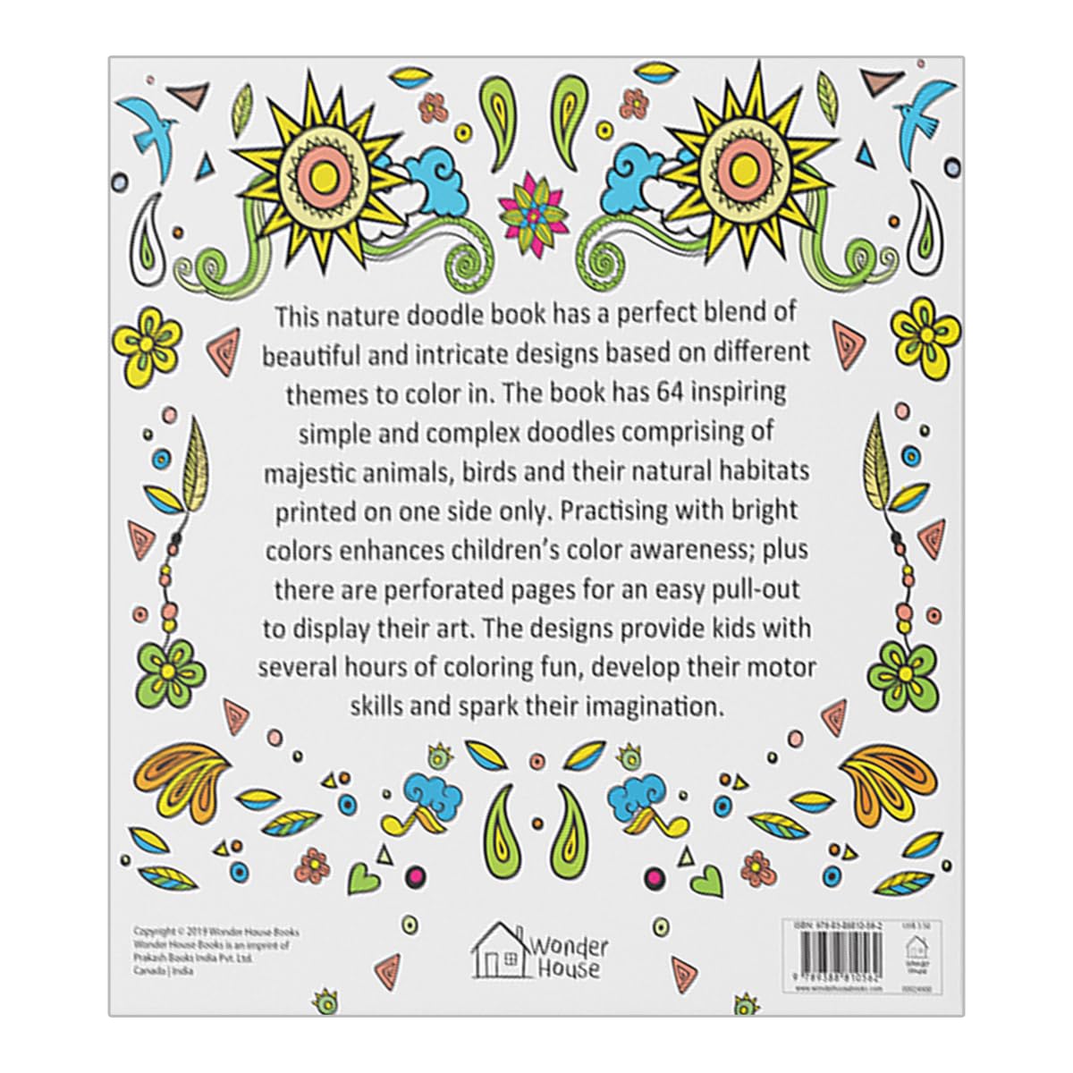 Nature Doodle Coloring Book : Children Coloring Book With Tear Out Sheets - Retail Maharaj