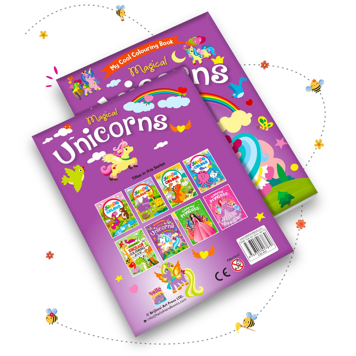 Hello Friend Books My Cool Colouring Book of Magical Unicorns: Jumbo Copy Colouring - Practice Drawing, Painting and Colouring with Reference for Kids - Retail Maharaj