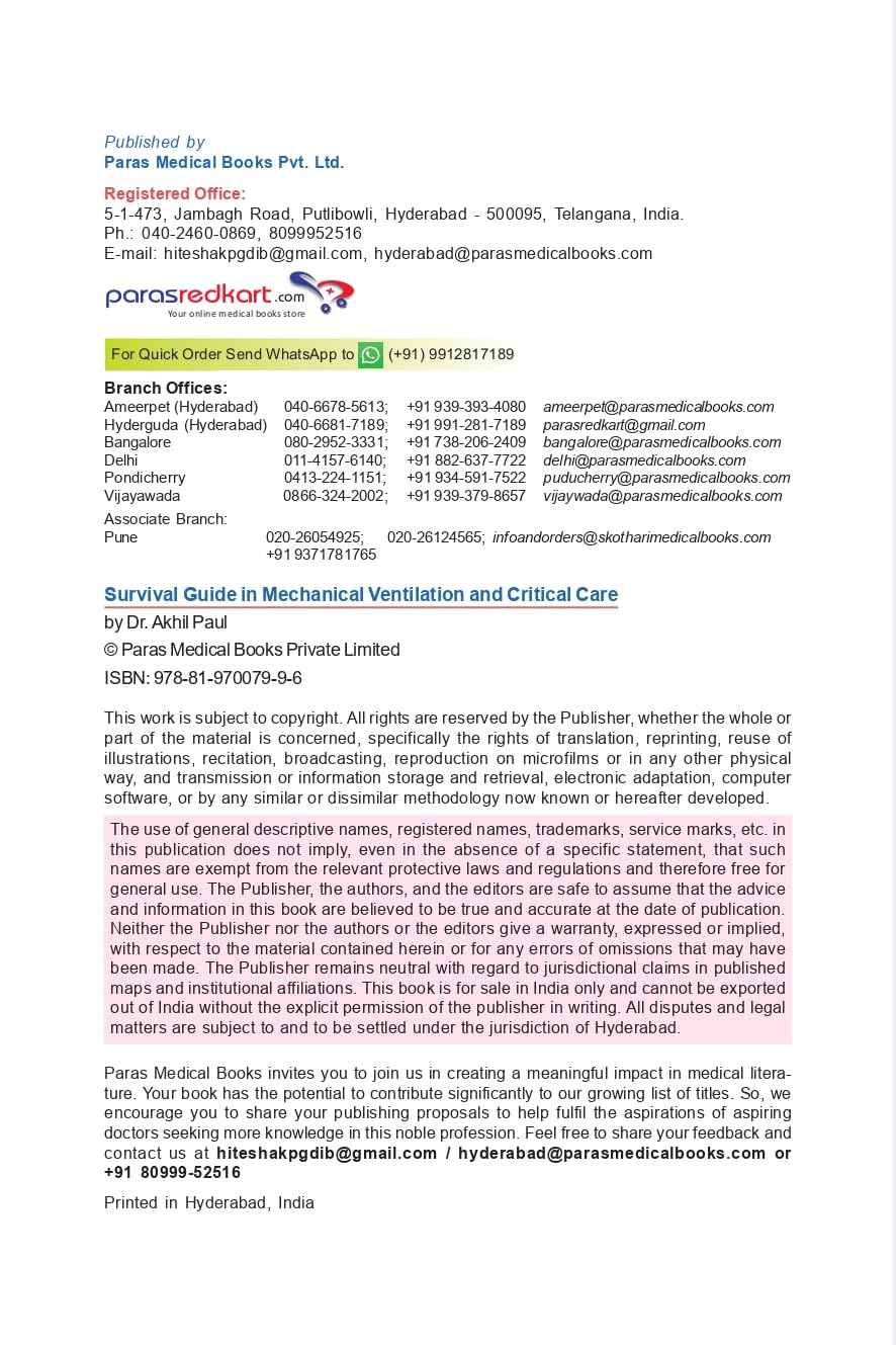Survival Guide in Mechanical Ventilation and Critical Care 1st/2024 - Retail Maharaj