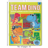 Team Dino Sticker Coloring Book For Kids - Retail Maharaj