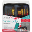 Retail Maharaj Mixed Bristle Brush Set with Wallet for Watercolor Painting Set of 10 Maroon - Retail Maharaj