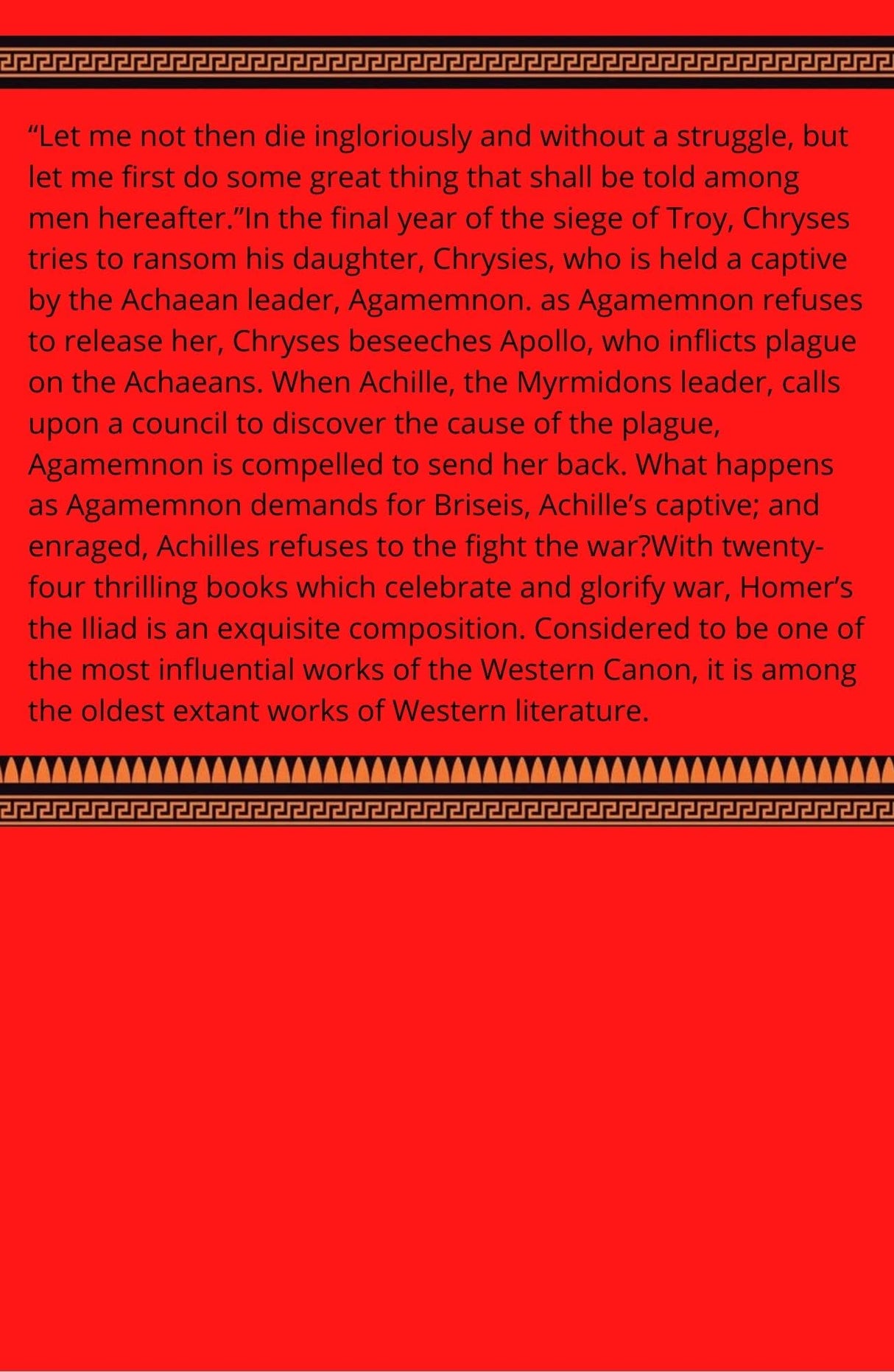 THE ILIAD (Unabridged Classic Red Collector's Edition) - Retail Maharaj