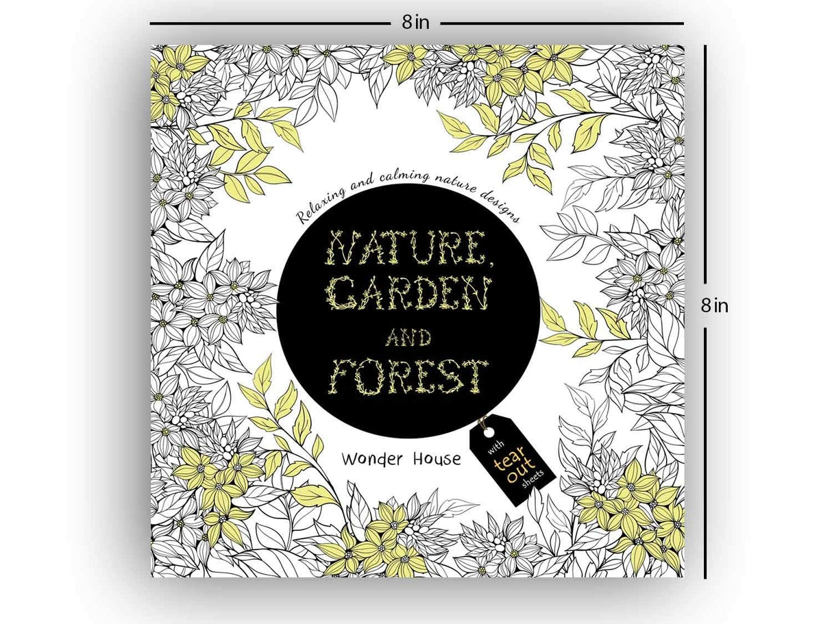 Nature, Garden and Forest: Colouring books for Adults with tear out sheets - Retail Maharaj