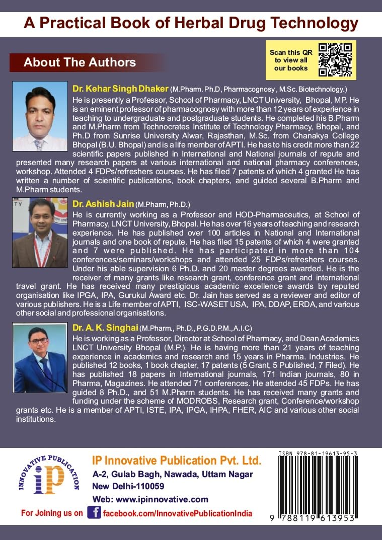 A Practical Book of Herbal Drug Technology for B.Pharm 6th Semester (BP-609P) - Retail Maharaj