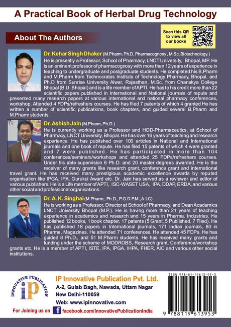 A Practical Book of Herbal Drug Technology for B.Pharm 6th Semester (BP-609P) - Retail Maharaj
