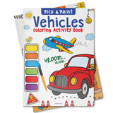 Pick and Paint Coloring Activity Book For Kids: Vehicles - Retail Maharaj