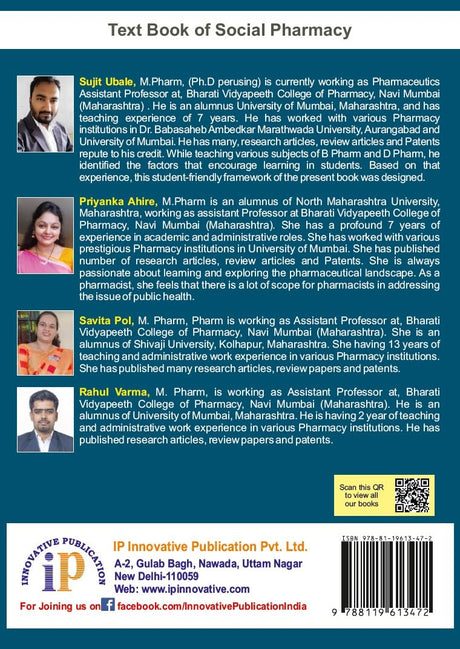 Text Book of Social Pharmacy for the Students of D. Pharm 1st Year - Retail Maharaj