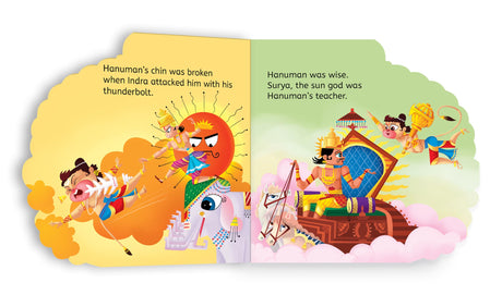 My First Shaped Board Book: Illustrated Lord Hanuman Hindu Mythology Picture Book for Kids Age 2+ (Indian Gods and Goddesses) - Retail Maharaj