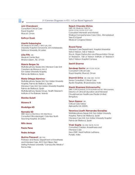 21 Common Diagnoses In Icu A Case Based Approach (Hb 2024) Isccm - Retail Maharaj