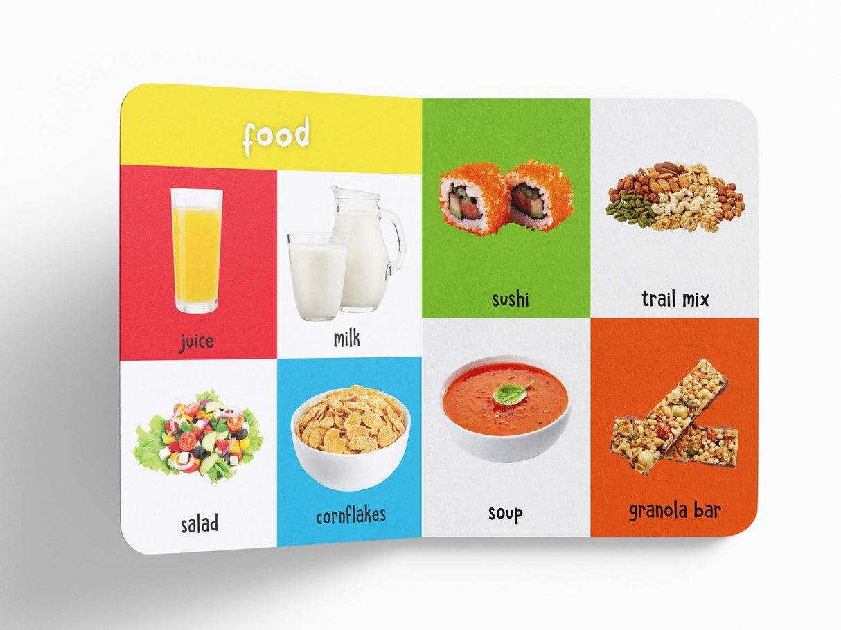 My First 100 Food We Eat: Padded Board Book for Kids | Learn Names of Fruits, Vegetables, Meals, Snacks & Foods with Bright Pictures | Early Learning Book for Babies, Toddlers & Preschoolers | Ages 0–5 Years - Retail Maharaj