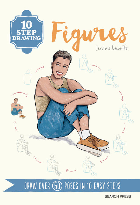 10 Step Drawing Figures: Draw over 50 Poses in 10 Easy Steps - Retail Maharaj