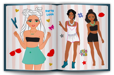 Fashion Coloring Book - 1 for Girls : Beauty Coloring Pages for Girls, Kids and Teens with Gorgeous Fun Fashion | Simple and Cute designs | Amazing ... Book for Girls | Great Gift for Girls - Retail Maharaj