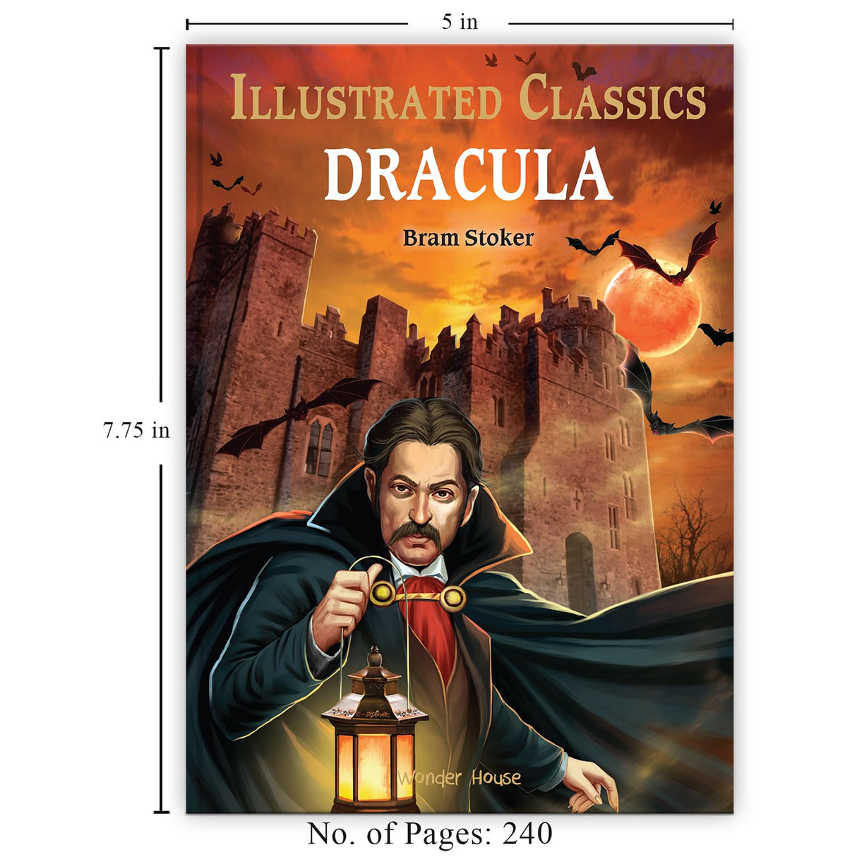 Dracula : llustrated Abridged Children Classic English Novel with Review Questions (Hardback) - Retail Maharaj