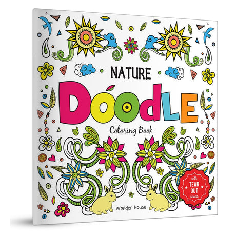Nature Doodle Coloring Book : Children Coloring Book With Tear Out Sheets - Retail Maharaj