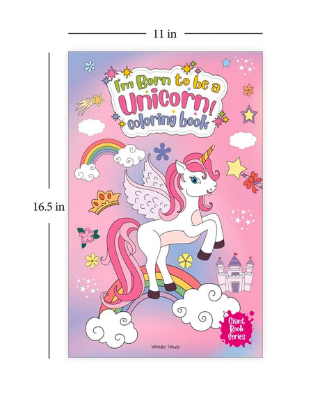 I Am Born To Be A Unicorn Coloring book - Giant book Series: Jumbo Sized Colouring Book For Children - Retail Maharaj