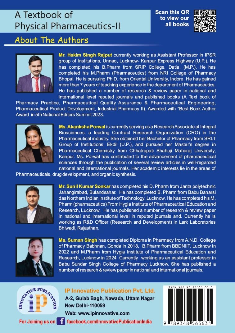 A Textbook of Physical Pharmaceutics II for the Students of B.Pharm 4th Semester - Retail Maharaj