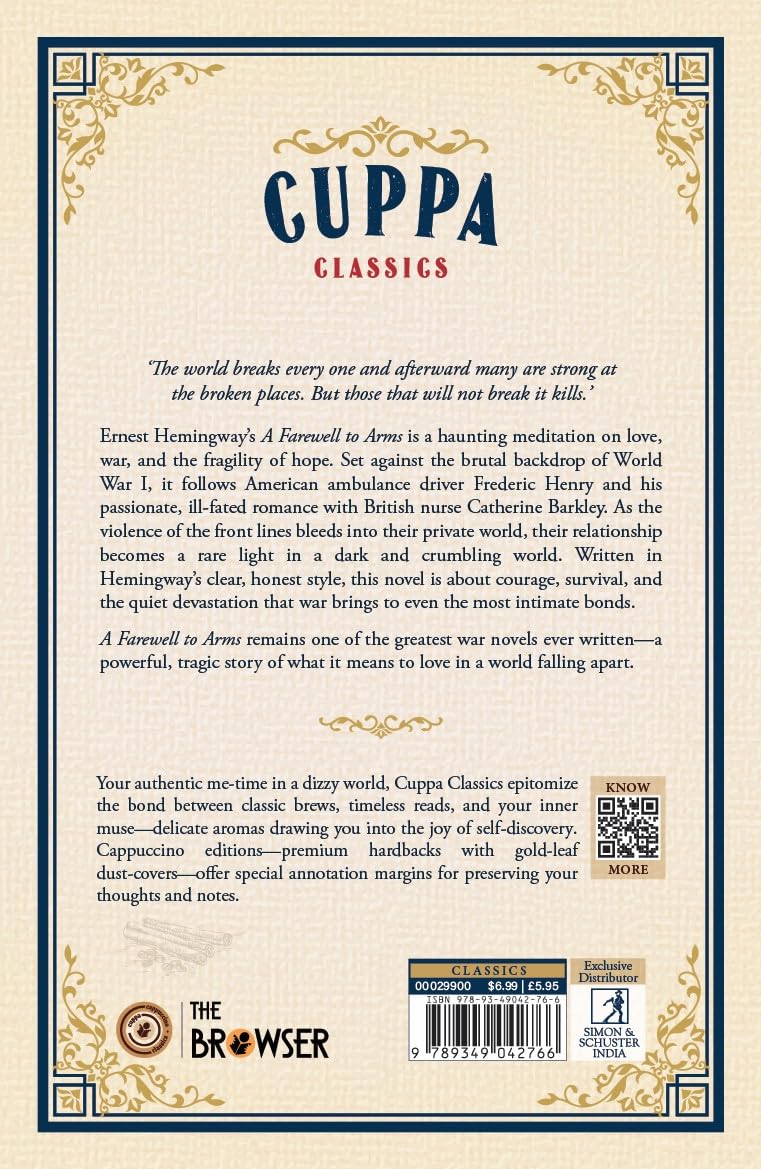 A Farewell to Arms (Cuppa Classics) - Retail Maharaj