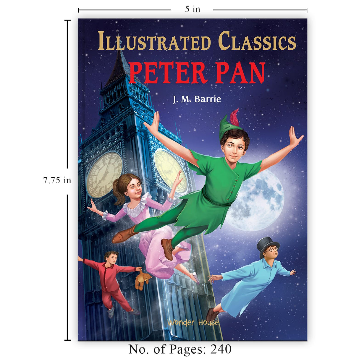 Peter Pan : Illustrated Abridged Children Classics English Novel with Review Questions - Retail Maharaj