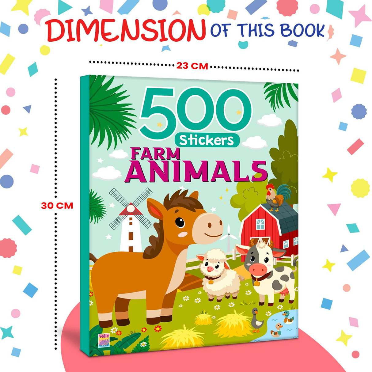 My First 500 Farm Animals Sticker Activity Book for Kids, Children and Toddlers – Fun Activity with Coloring – Ages 3+ Years - Retail Maharaj
