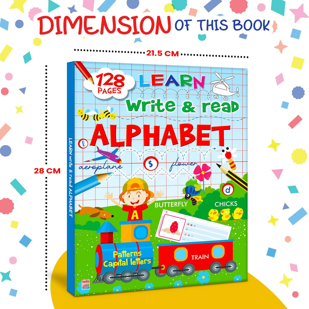 Writing Practice Book for Kids | Learn, Trace, Write Practice ABC Capital Letters, Small Letters, Patterns | for Kids Ages 3–5 | 2+ Hours of Early Writing Fun - Retail Maharaj