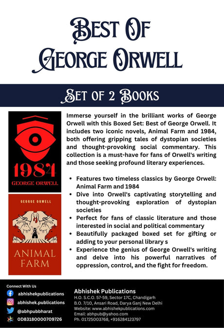 Best of George Orwell Boxed Set (Animal Farm & 1984) Set of 2 Books - Retail Maharaj
