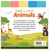 Seek And Find - Animals : Early Learning Board Books With Tabs - Retail Maharaj