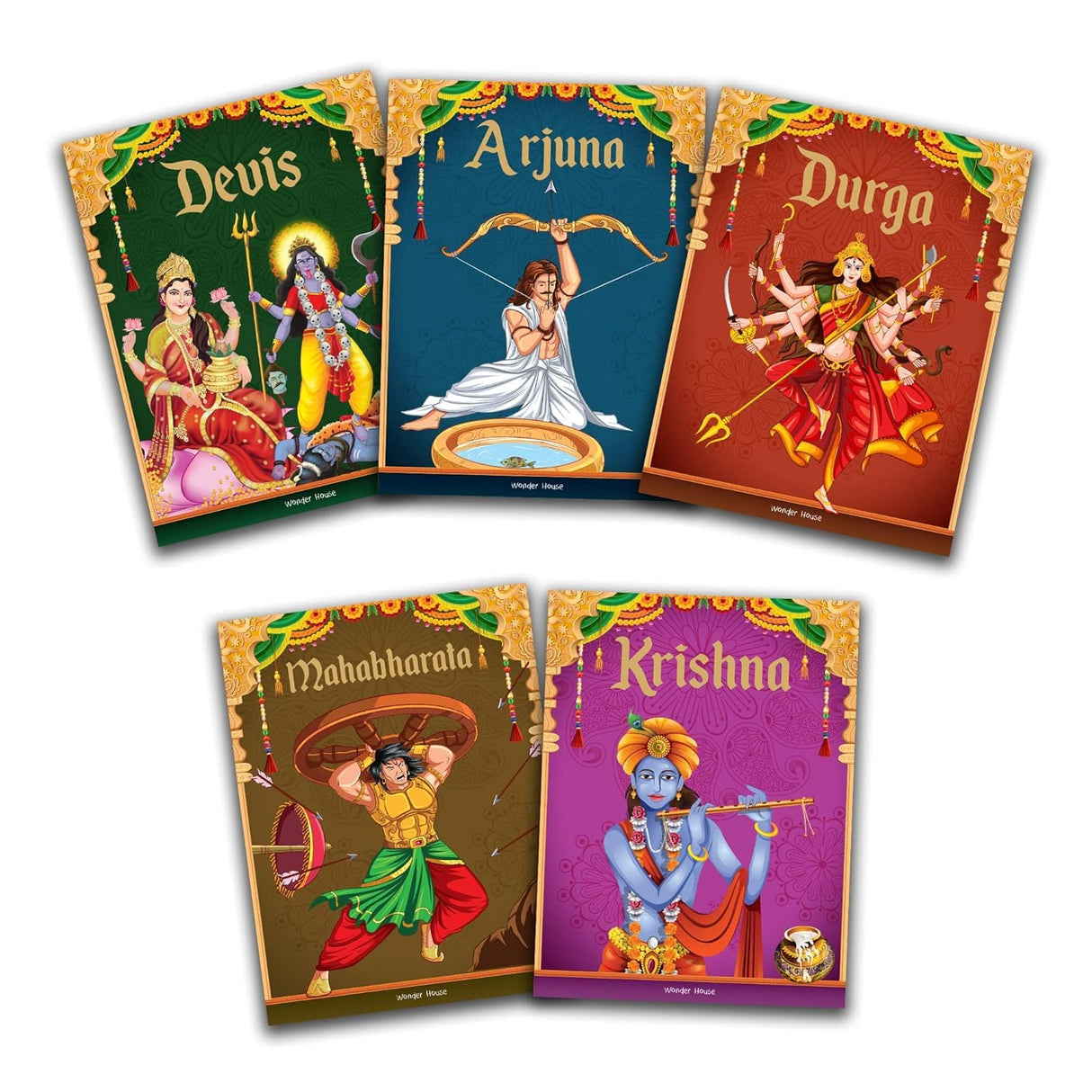 Children's First Mythology Stories - Pack of 5 books (Devi, Durga, Arjuna, Mahabharta, Krishna) - Retail Maharaj