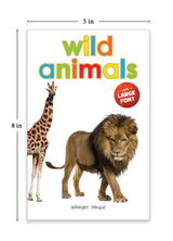 Wild Animals – Early Learning Board Book with Large Font: Brightly Illustrated Wildlife Book for Kids | Big Board Books Series for Babies, Toddlers & Preschoolers | Learn About Lions, Tigers, Elephants & More with Bold Text & Clear Pictures | Ages 0–5 Yea - Retail Maharaj
