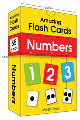 Amazing Flash Cards Numbers: Early Development of Preschool Toddler (55 Cards) - Retail Maharaj