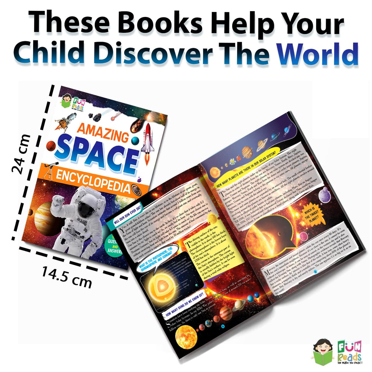 FUN READS Amazing Encyclopedia Books | Pack of 7 Books | Paperback Edition | Knowledge Books for Children, School, Libraries - Retail Maharaj