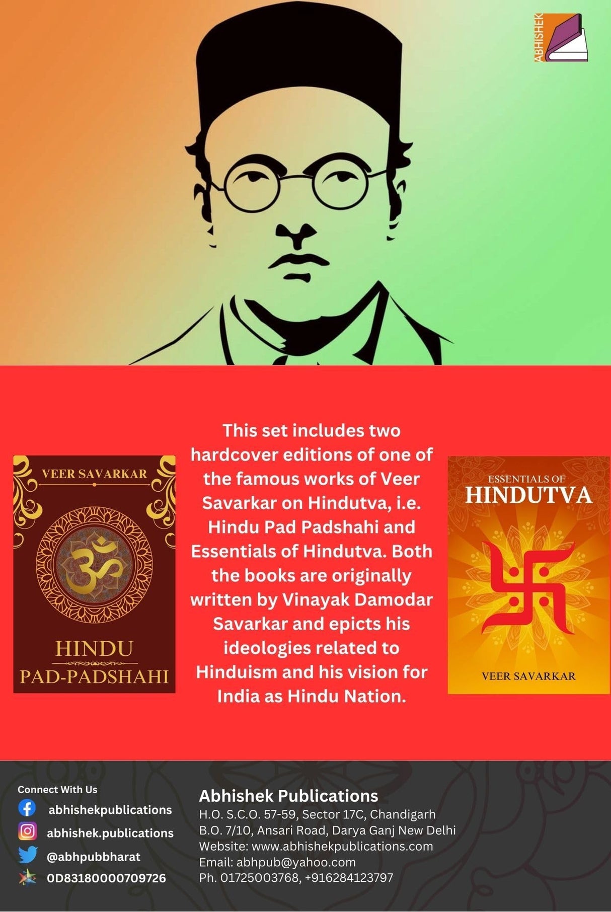 Veer Savarkar Hindutva Set Of 2 Hardcover Books - Retail Maharaj