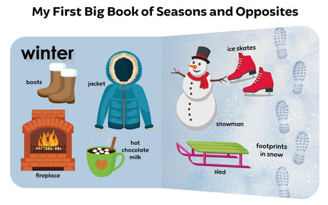 My First Big Book Boxset-Volume 2 (5 Books): A Pizza Box of 5 Large Font Illustrated Board Books on Animals, Birds, Fruits and Vegetables, Seasons, Opposites and Things at Home | Vocabulary Builder for Preschool Kids, Toddlers I Perfect Gift Set I Ages 1+ - Retail Maharaj