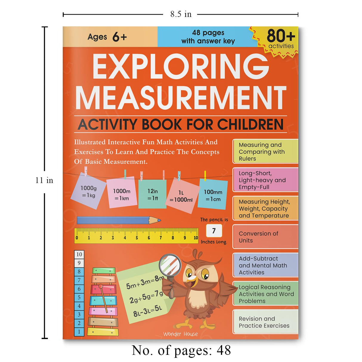 Exploring Measurement: Activity Book for Children | Learn Length, Weight, Time & More | Ages 6–9 | Fun Math Activities to Build Real-Life Skills - Retail Maharaj