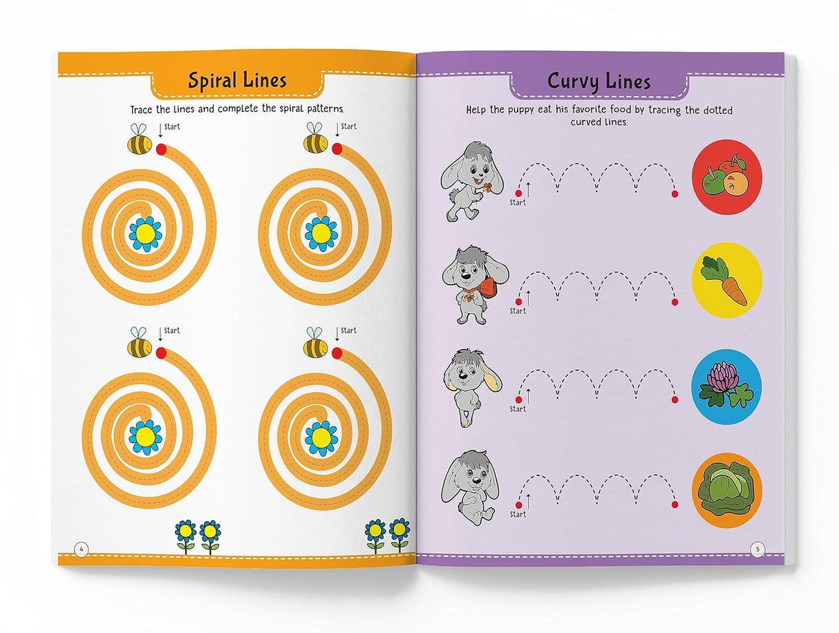 101 Pencil Control Activity Book For Kids: Tracing Practise Book | Age 2+ and up | 4 hours of writing activities - Retail Maharaj