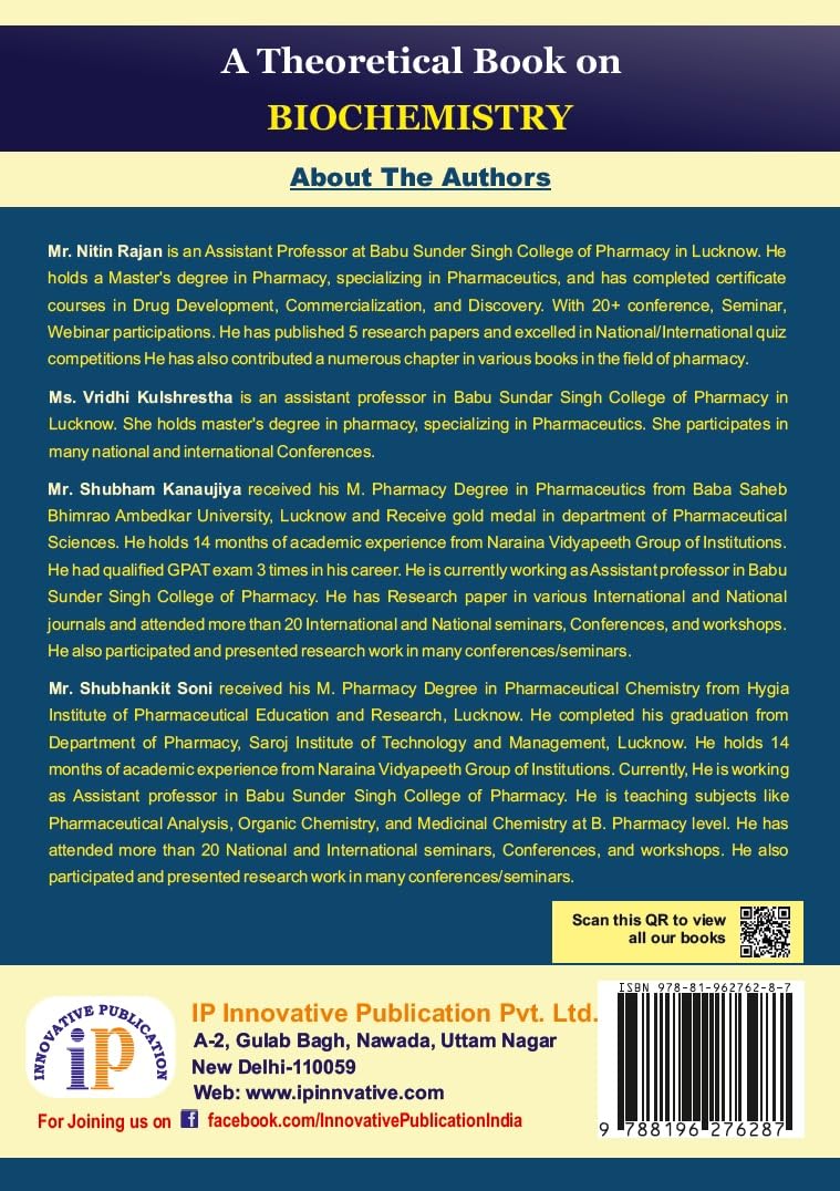 A Theoretical Book on Biochemistry - Retail Maharaj