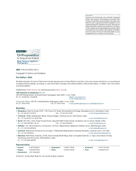 Vetrivel Orthopaedics for Postgraduate Students | Basic Sciences Applied to Orthopaedics - 2025 - Retail Maharaj