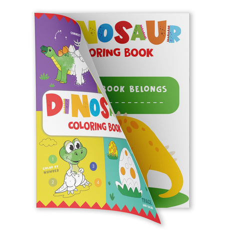 Dinosaur Coloring Book: Fun Dinosaur Coloring Activity Book for Kids | Includes Number Coloring, Dot-to-Dot, Tracing & Copy-Color Activities | Perfect ... I Ages 3+ [Penguin Early Learning Series] - Retail Maharaj