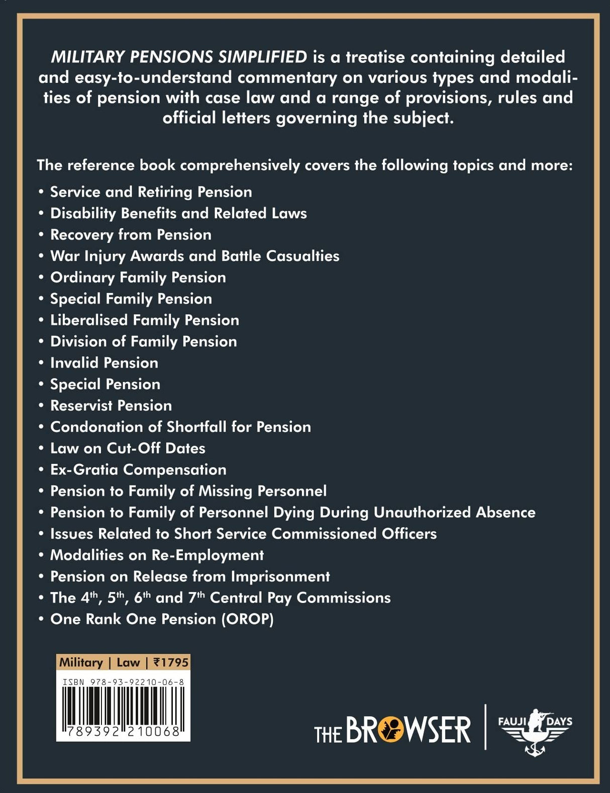 Military Pensions Simplified: Commentary, Case Law & Provisions - Retail Maharaj