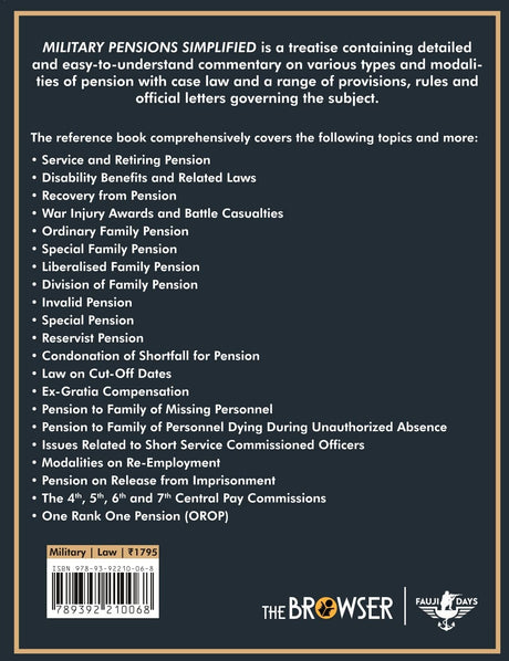 Military Pensions Simplified: Commentary, Case Law & Provisions - Retail Maharaj