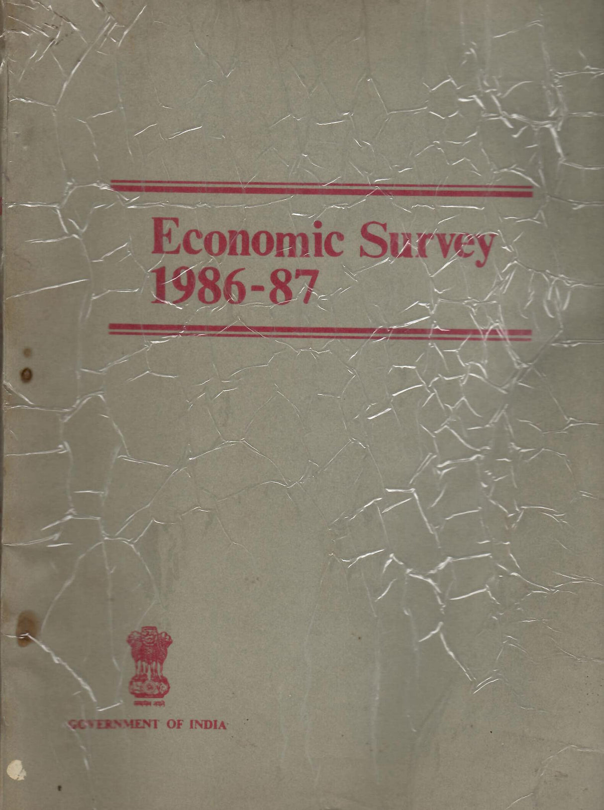 Economic Survey 1986-87 [Paperback] Govt. of India