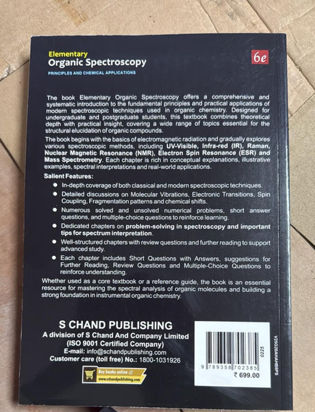Elementary Organic Spectroscopy - Retail Maharaj