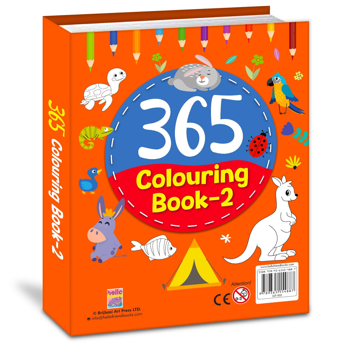 Hello Friend 365 Smart Coloring Book For Kids, Children and Toddlers: Best Big Picture Drawing and Painting Book with 365 Pages - Ages 2-8 Years - Retail Maharaj