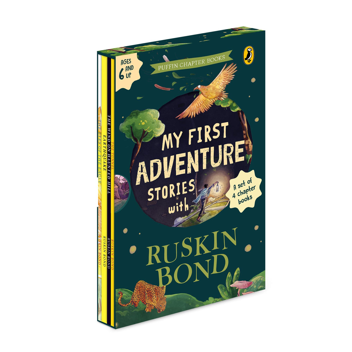 My First Adventure Stories: Ruskin Bond Boxset (Set of 4) | Thrilling, Illustrated Adventure Stories of Courage, Curiosity & Exploration | Perfect for ... Reading and Classroom Storytelling | Ages 7+ - Retail Maharaj
