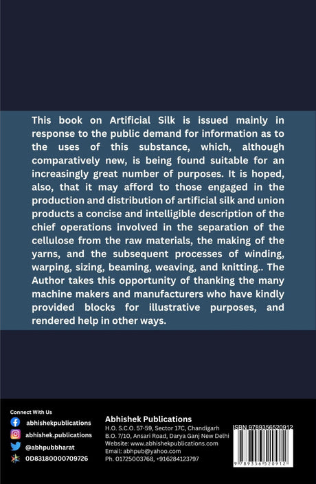 Artificial Silk: Its Manufacture and Uses - Retail Maharaj