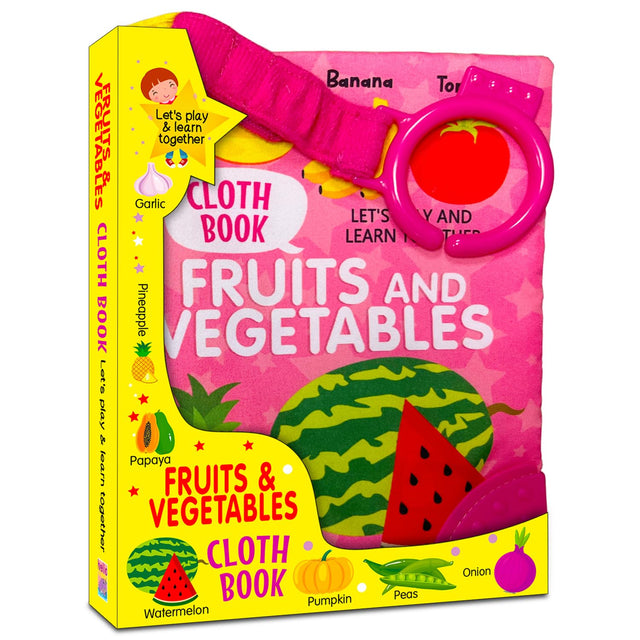 Hello Friend Books Fun With Fruits And Vegitables - Cloth Book for Early Learning and Interactive Education - Retail Maharaj