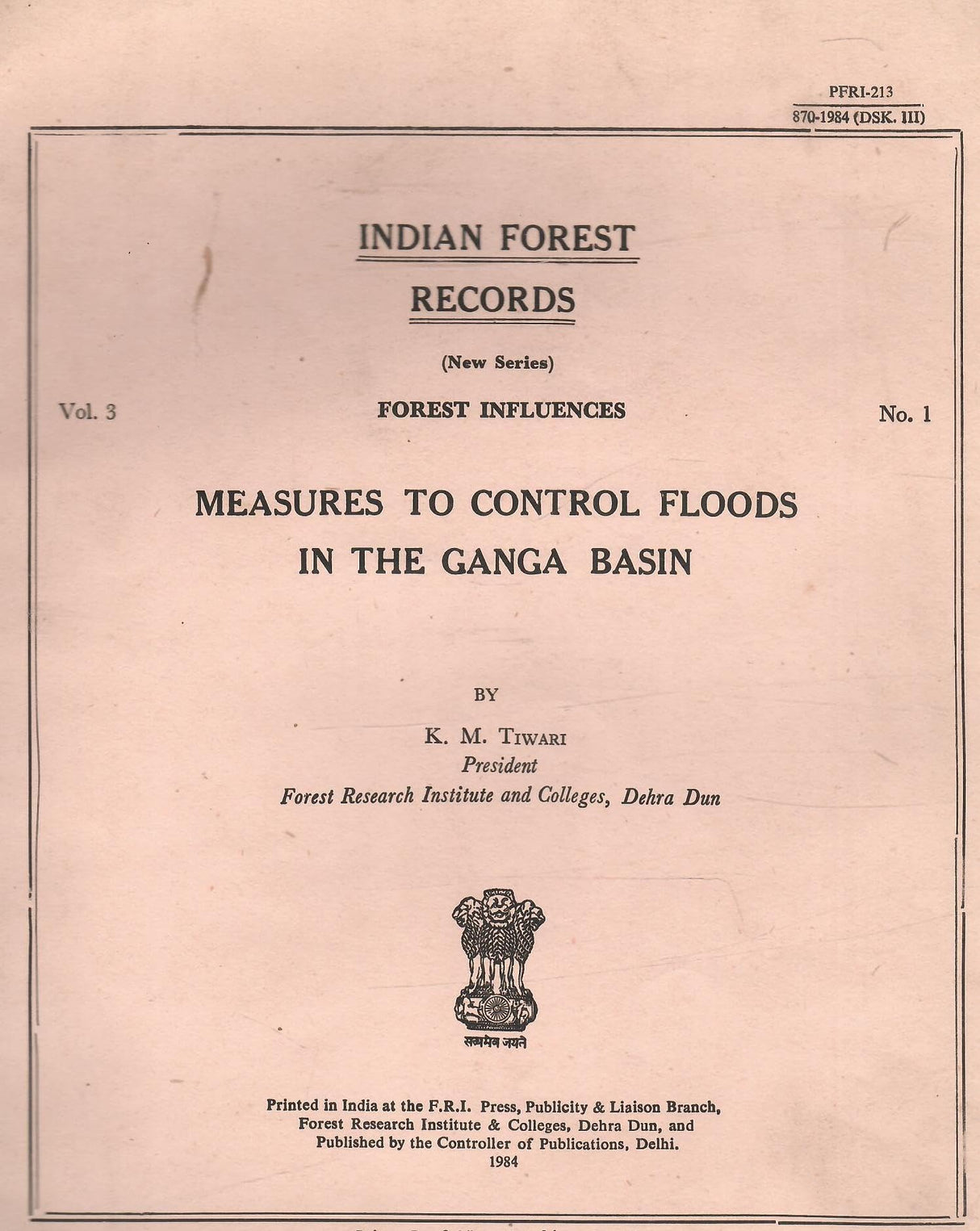 Measures To Control Floods In The Ganga Basin